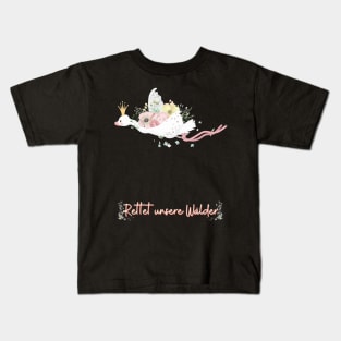 Schwan Fliegen Wald Retten Prinzessin Blumen Süß Kids T-Shirt